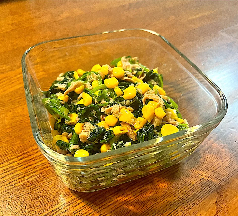 ほうれん草とコーンのツナナムル|ちろるろさん