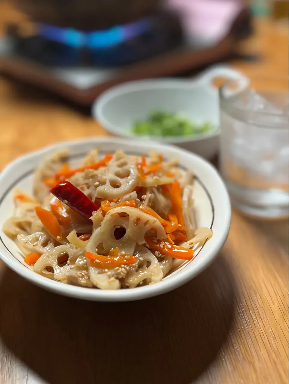 10/19の夕食　蓮根のきんぴら|yoneさん