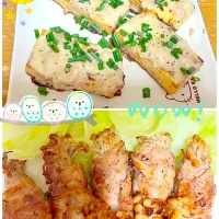 ツナボート＆豚バラえのき巻き！！！🐷👍|miiina・＊・さん