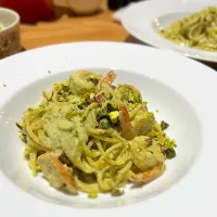ピスタチオのクリームパスタ|Fuji's kitchenさん