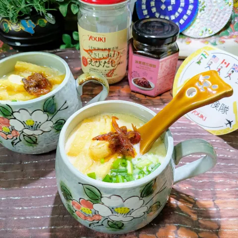 「やさしい味わいのえびだし」を使ってみたSnapdishの料理・レシピ写真:🌏『世界の食卓探検の旅』🇹🇼台湾料理
【🇹🇼鹹豆漿】（シェントウジャン）