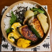 ピーマン肉詰め弁当|ゆかりんぐさん