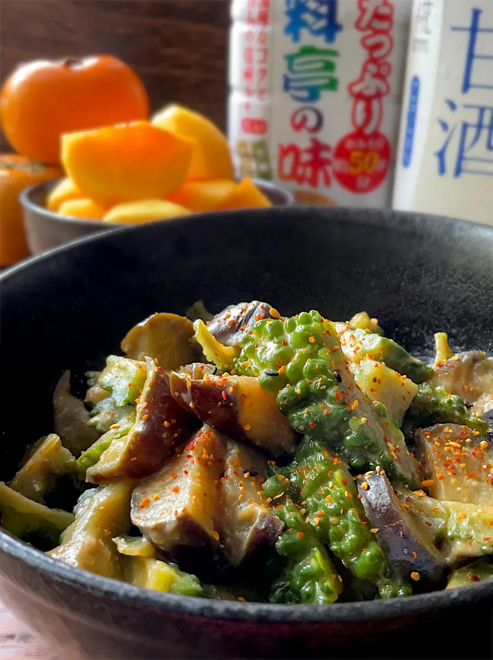 茄子と苦瓜の液みそ糀甘酒炒め|9421beruさん