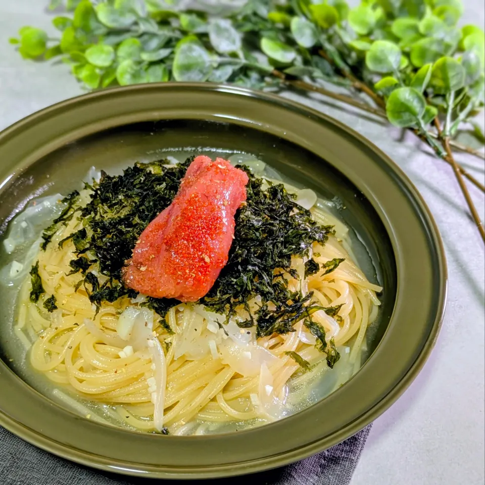 ワンパン明太子スパゲッティ|ぱおのご飯さん