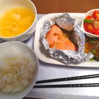 鮭のホイル包み　かきたま汁|さゆさん