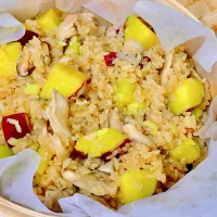 さつまいもと舞茸の中華おこわ|まゆさん