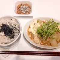煮物、納豆、ご飯|さくらまるさん