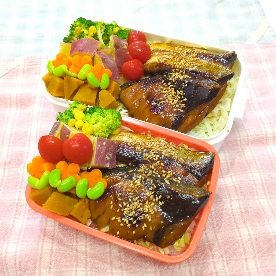 ぶり照り弁当♥|みちゅあしさん