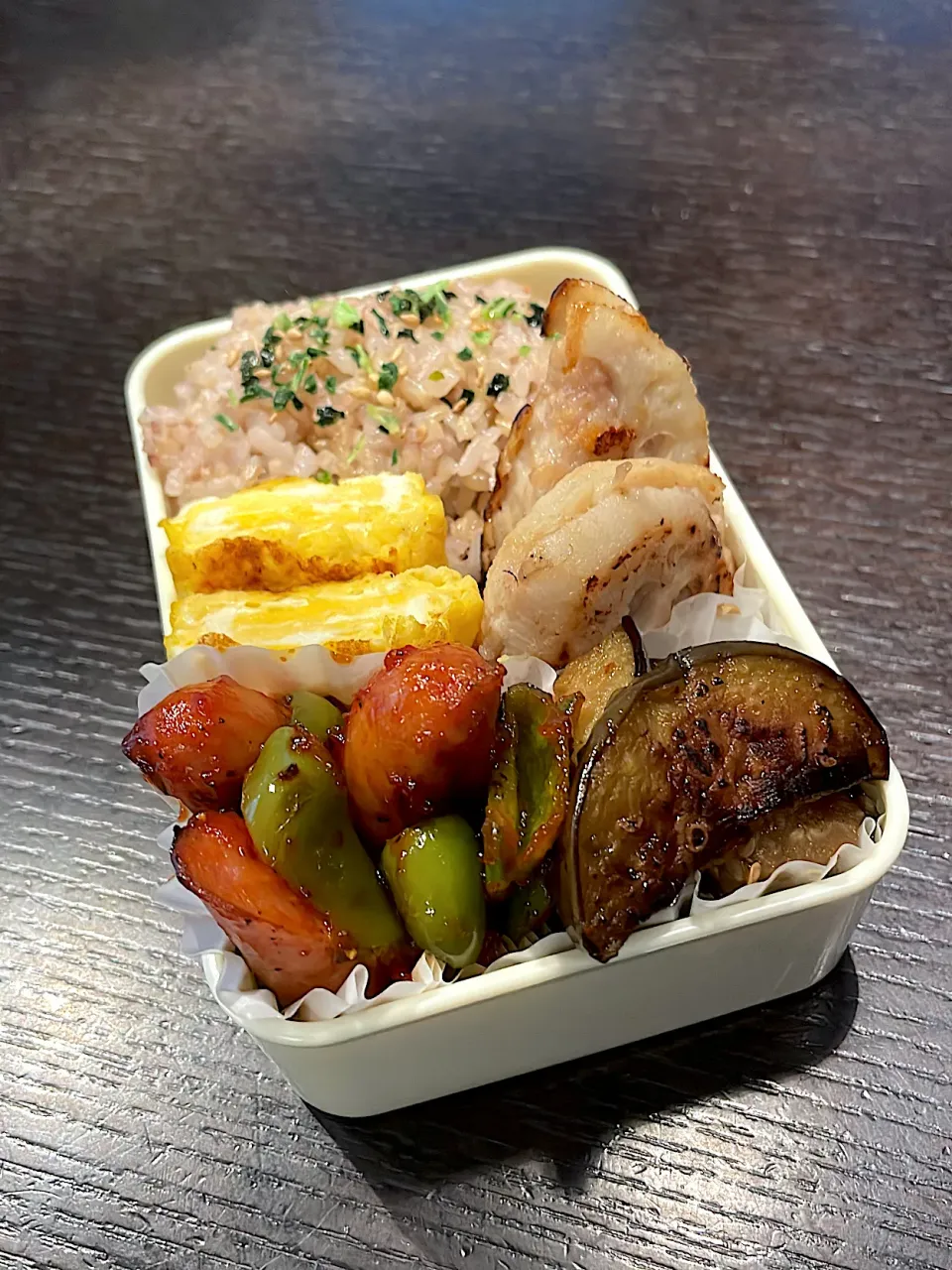 蓮根のはさみ焼き弁当|雑草シェリーさん