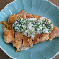 小松菜と高菜のタルタルチキン南蛮|ロギーさん