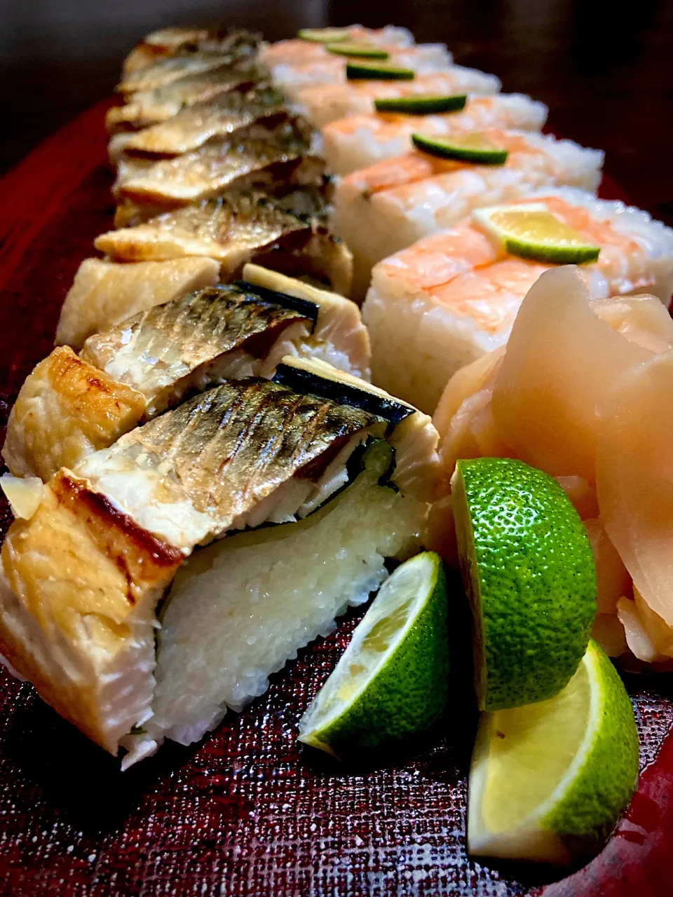 焼き鯖寿司&海老押し寿司🍵|気まぐれシェフさん