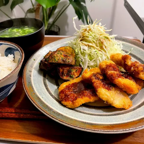 「かねさ ひいふうみそ汁 しじみ 181g」を使ってみたSnapdishの料理・レシピ写真:チキンカツ