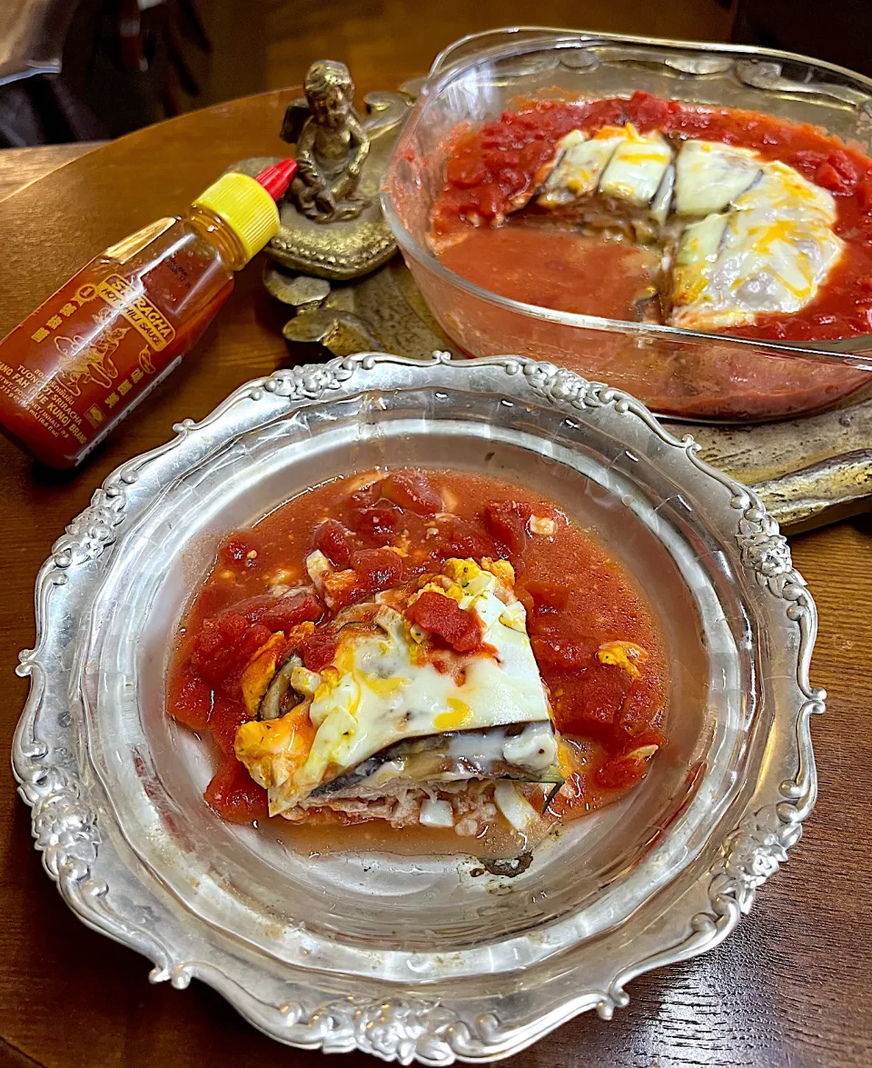 豚ロース🍆ナス🍅トマトミルフィーユ＊シラチャー|henryさん