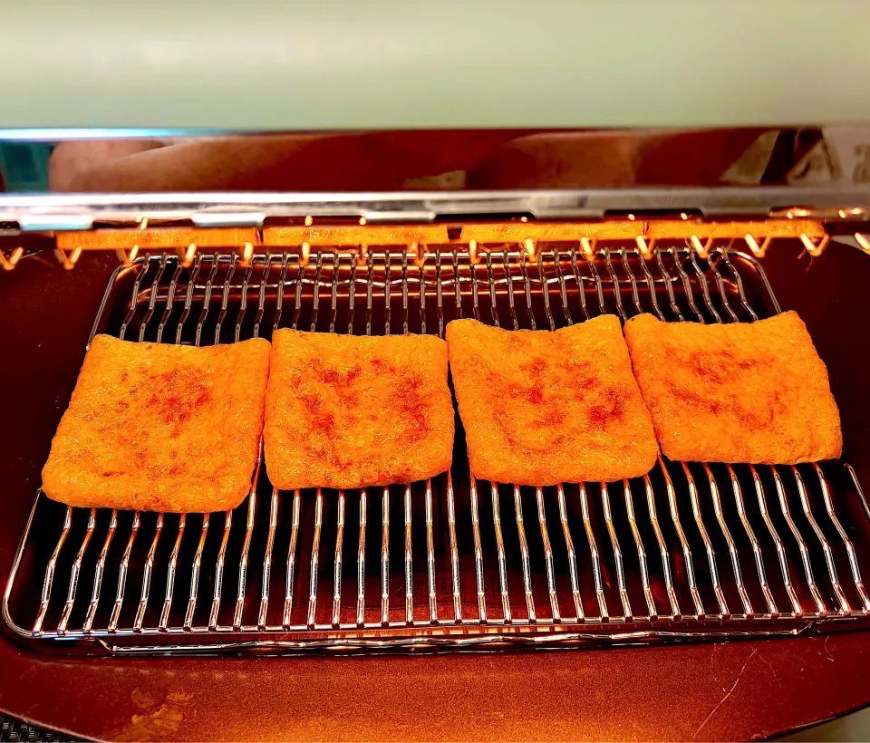 油揚げのネギ味噌挟み焼き|にゃあ（芸名）さん