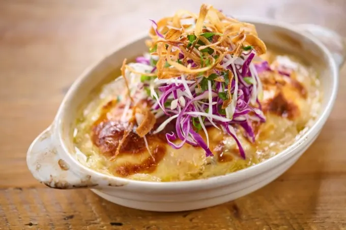 サーモンのブランダードグラタン 糀ミルクのフリカッセ|マルコメ キッチンさん