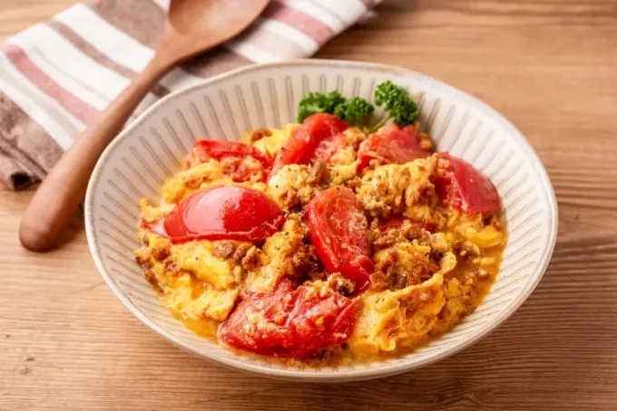 肉みそトマト卵炒め|マルコメ キッチンさん