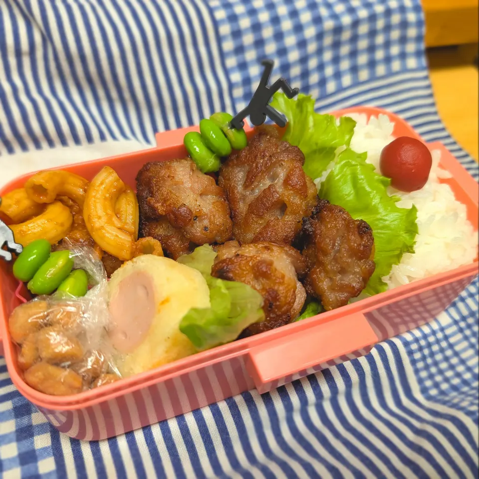 豚こま肉で唐揚げ弁当|ハリネズミさん