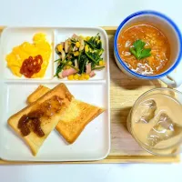 ミネストローネ風🍅トマトスープ&ワンプレートモーニング🍞🥚🌽🍅|Cabezon.Nakamuraさん