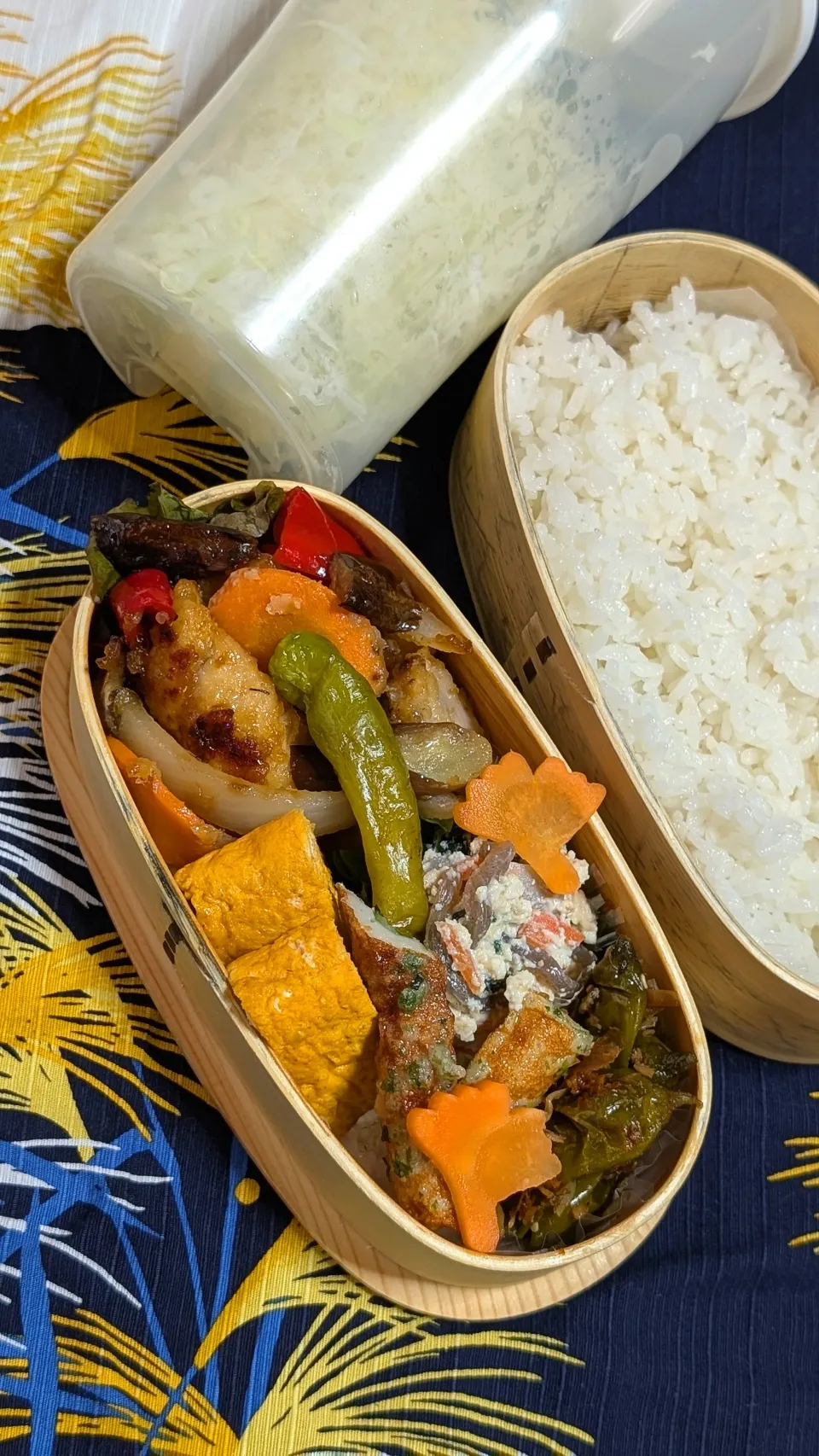 本日のお弁当〜鶏むね肉と野菜の甘酢炒め弁当|f.1125beさん