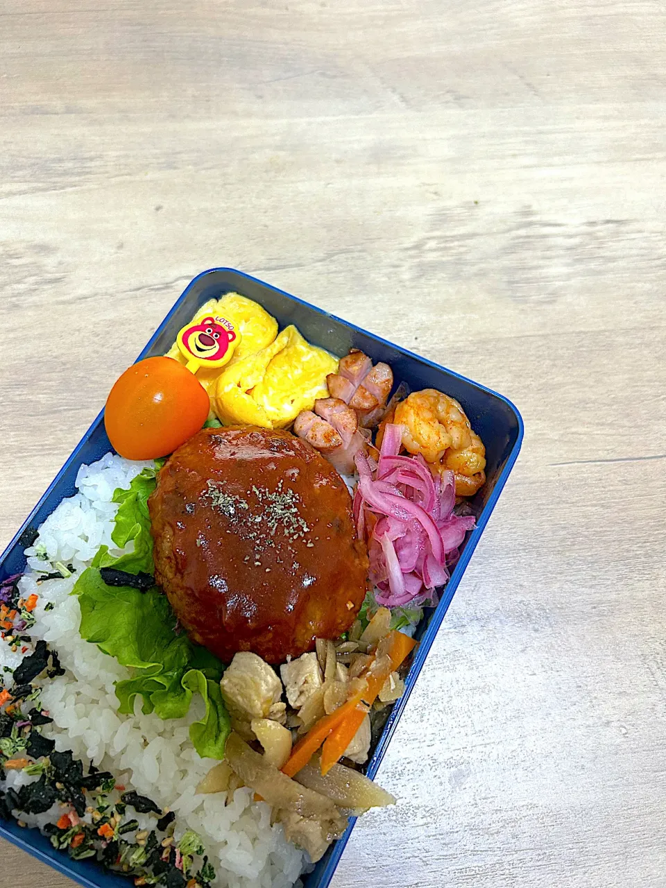 チーズハンバーグ&エビチリ風|こたははさん