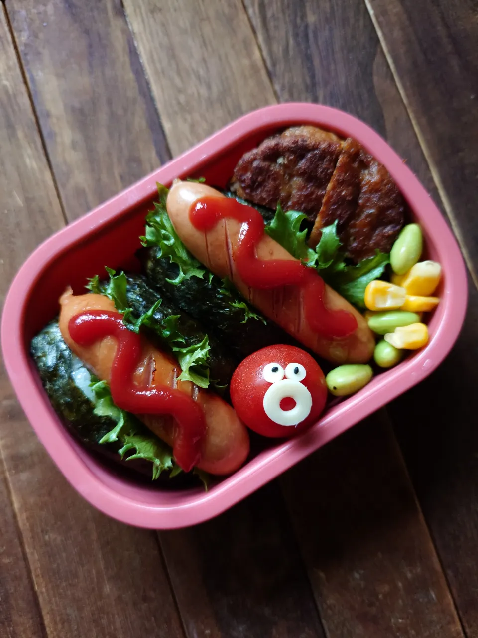 漢の…次女用🍱おにぎりドッグ弁当|ᵏᵒᵘさん