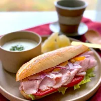 手作りハムのカスクート🥖で朝食|サミカさん