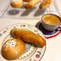 ⭐︎明日の朝パン⭐︎  枝豆塩パンとくるみシュガーパン|hamamaさん