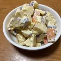 りんごとさつまいものクリームチーズサラダ|わーさん