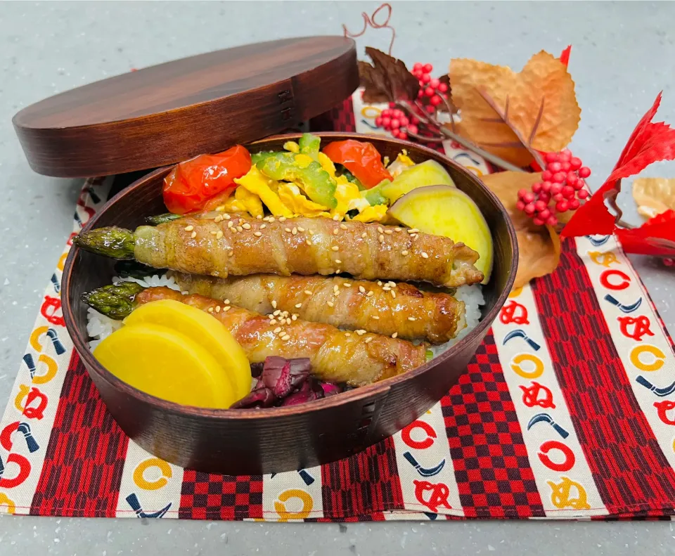 「アスパラ肉巻き弁当」|バシュランさん