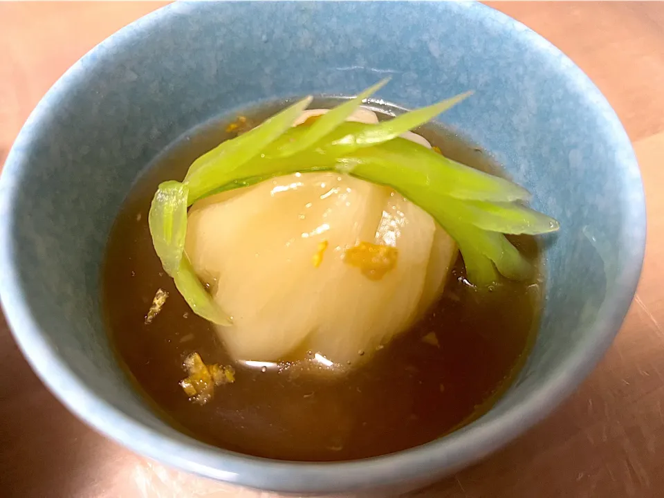 菊花蕪の射込み八方あんかけ|もーやんさん