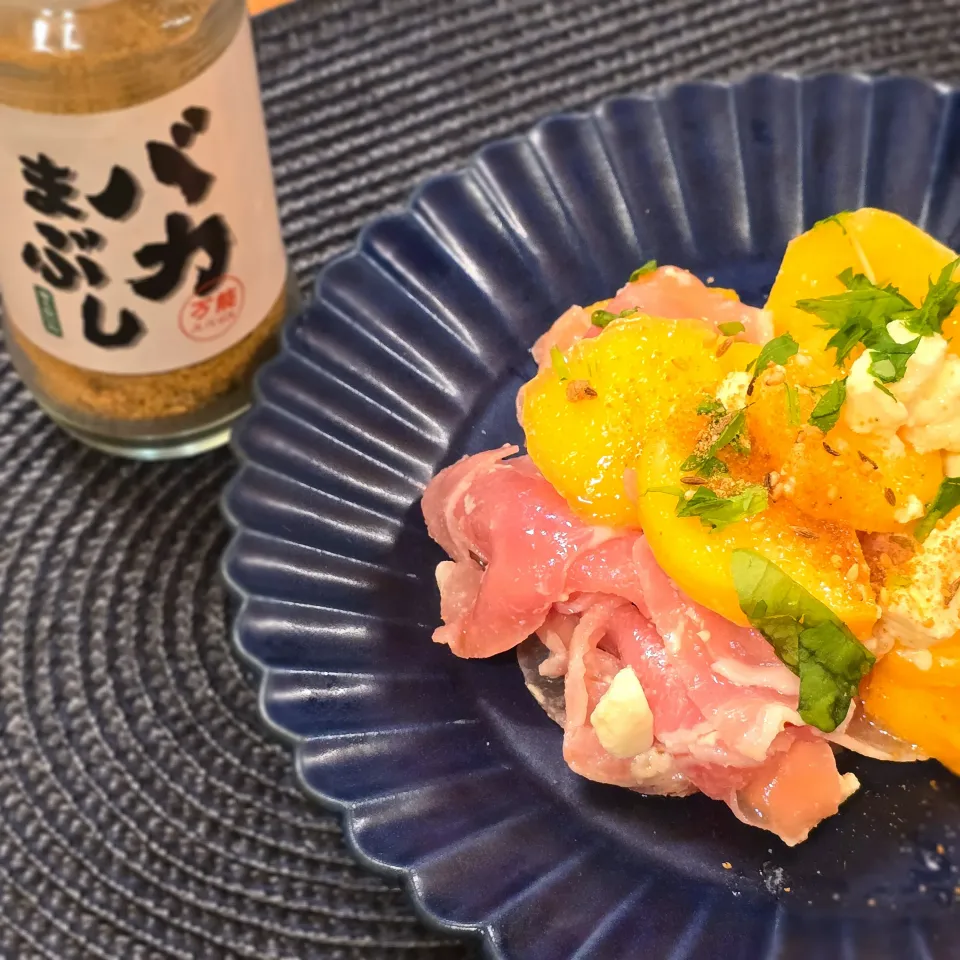 柿と生ハムとクリームチーズに…バカまぶし|オハナシマンさん