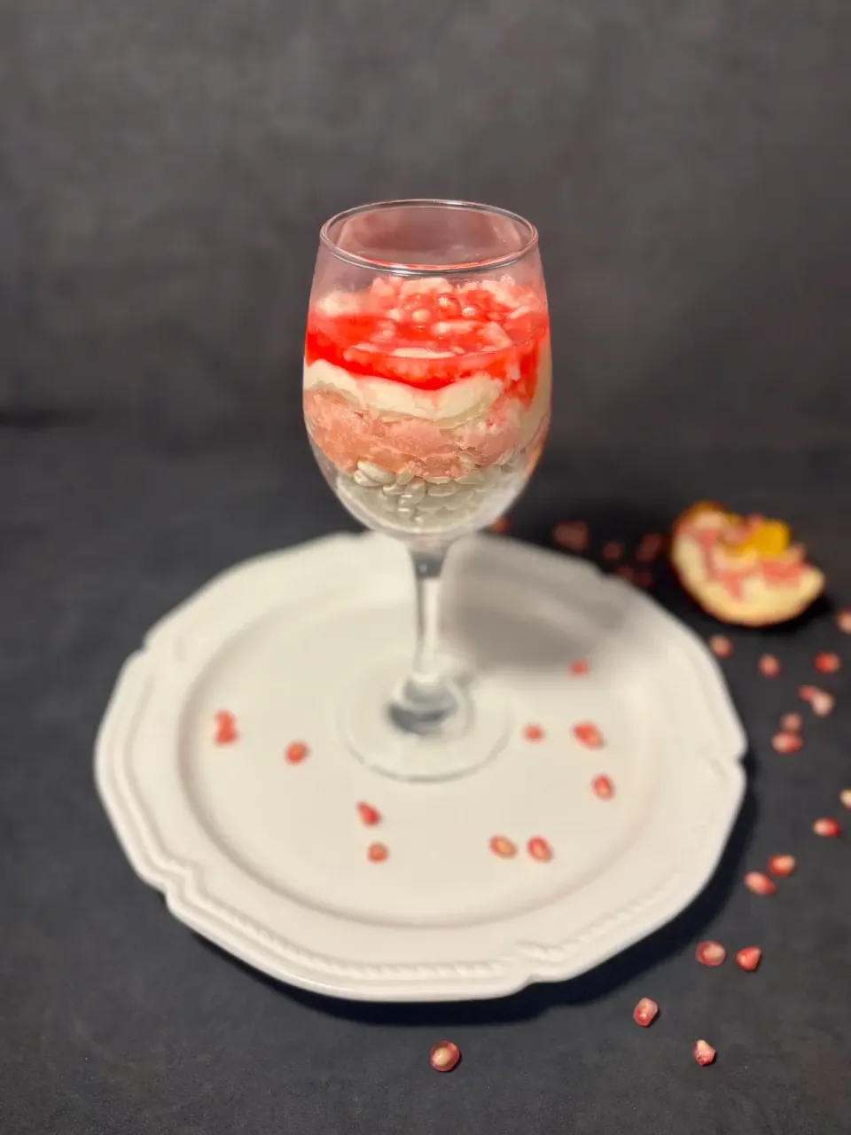 ざくろと麹甘酒ムースの和風パフェ|きいろさん