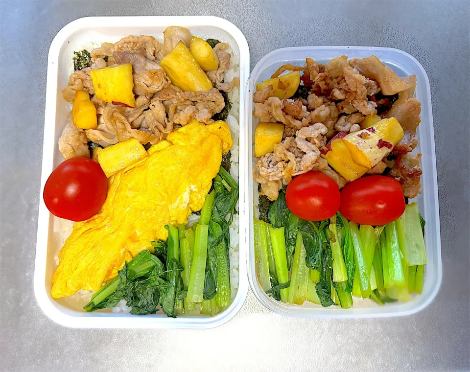 10/23  子の弁当&自分弁当|なかちゃんたまごさん