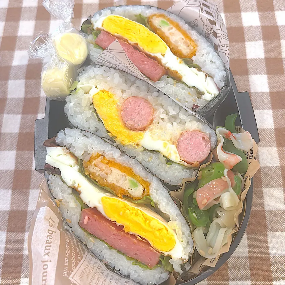 1023 おにぎらず　男子高校生弁当|Riieeさん