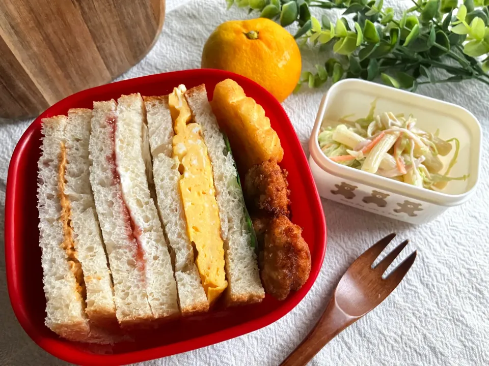 ＊0104. 手作りパンのサンドイッチ🥪娘ちゃんの高校生弁当🍱＊|＊抹茶＊さん
