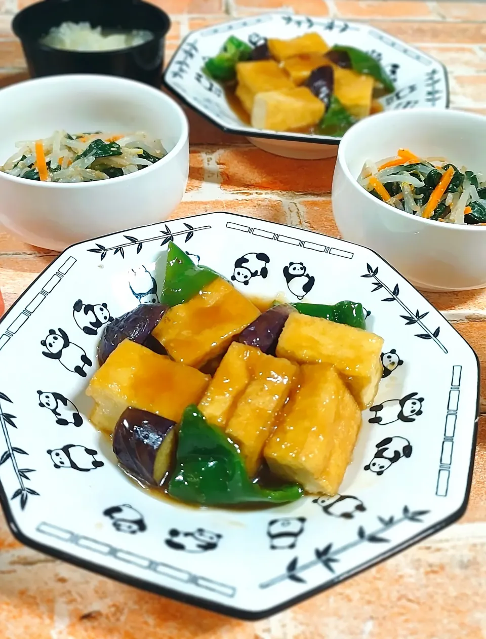 まりおちゃんの厚揚げとナスの照焼き|みったんさん