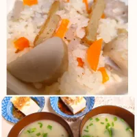 まりおさんの料理 じゃこ天と里芋の炊き込みごはん