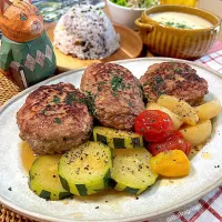 バター酒蒸しハンバーグ|ラゴさん。さん