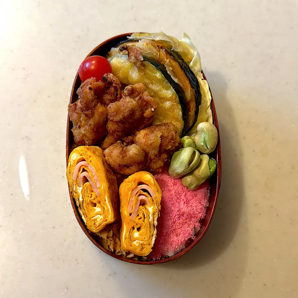 カボチャ唐揚げ卵焼きのっけ弁当|Dandaddyさん