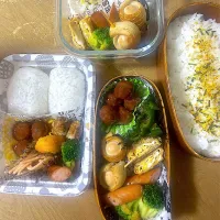 自分弁当、息子弁当、娘弁当。|マイさん