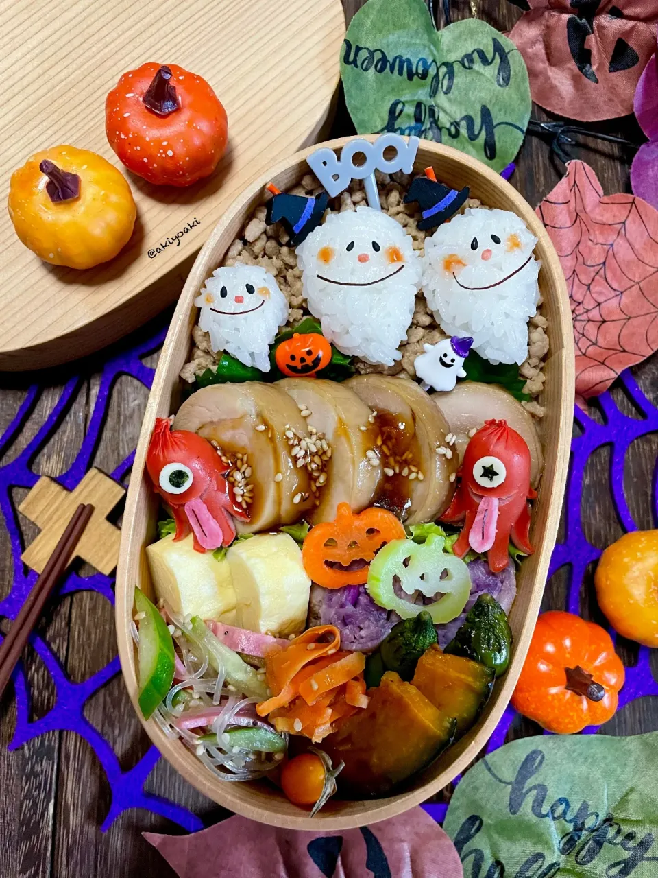 ロールチキン弁当|Akiyoෆ¨̮⑅さん