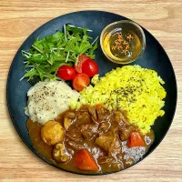 里芋と牛すじのカレー|青い鳥さん