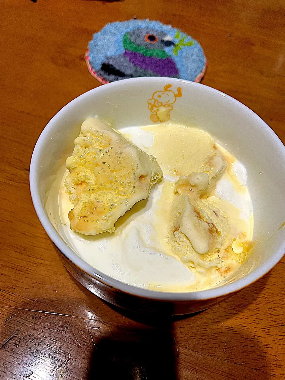 昼寝ってからの #おやつ　アイス混ぜヨーグルト|ms903さん