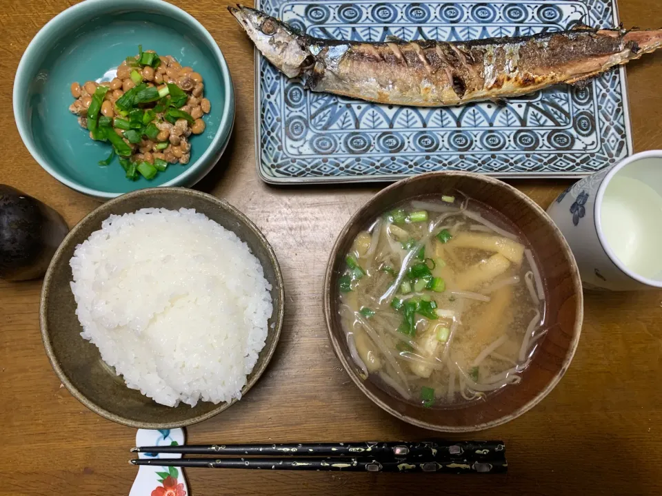 夕食　サンマの塩焼き定食|ATさん