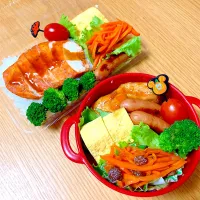 夫と次女のお弁当🍱🍙