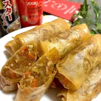 由美さんの料理 春巻きいっぱーい！！|あやめもちもちさん