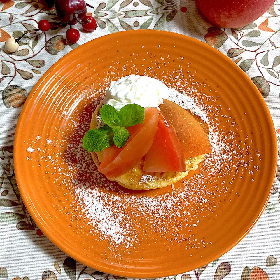 林檎🍎のコンポートのせパンケーキ🥞|ringonamaさん