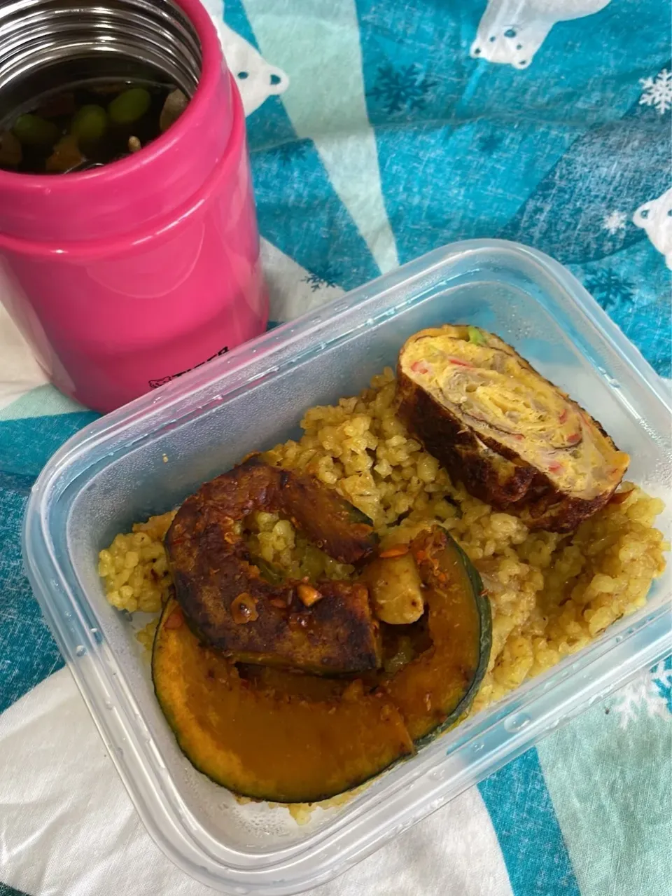 ビリヤニ弁当、しじみ味噌汁|pandavさん