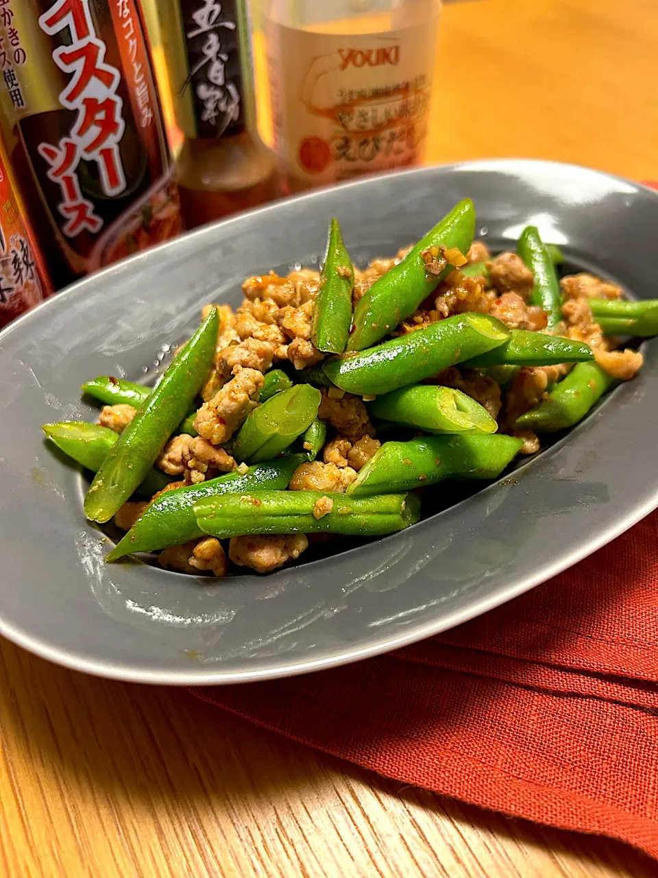 乾煸四季豆(いんげんひき肉炒め)|むぎこさん