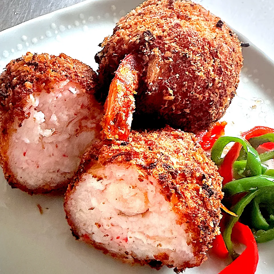 丸いエビフライもどき|くまちゃんさん